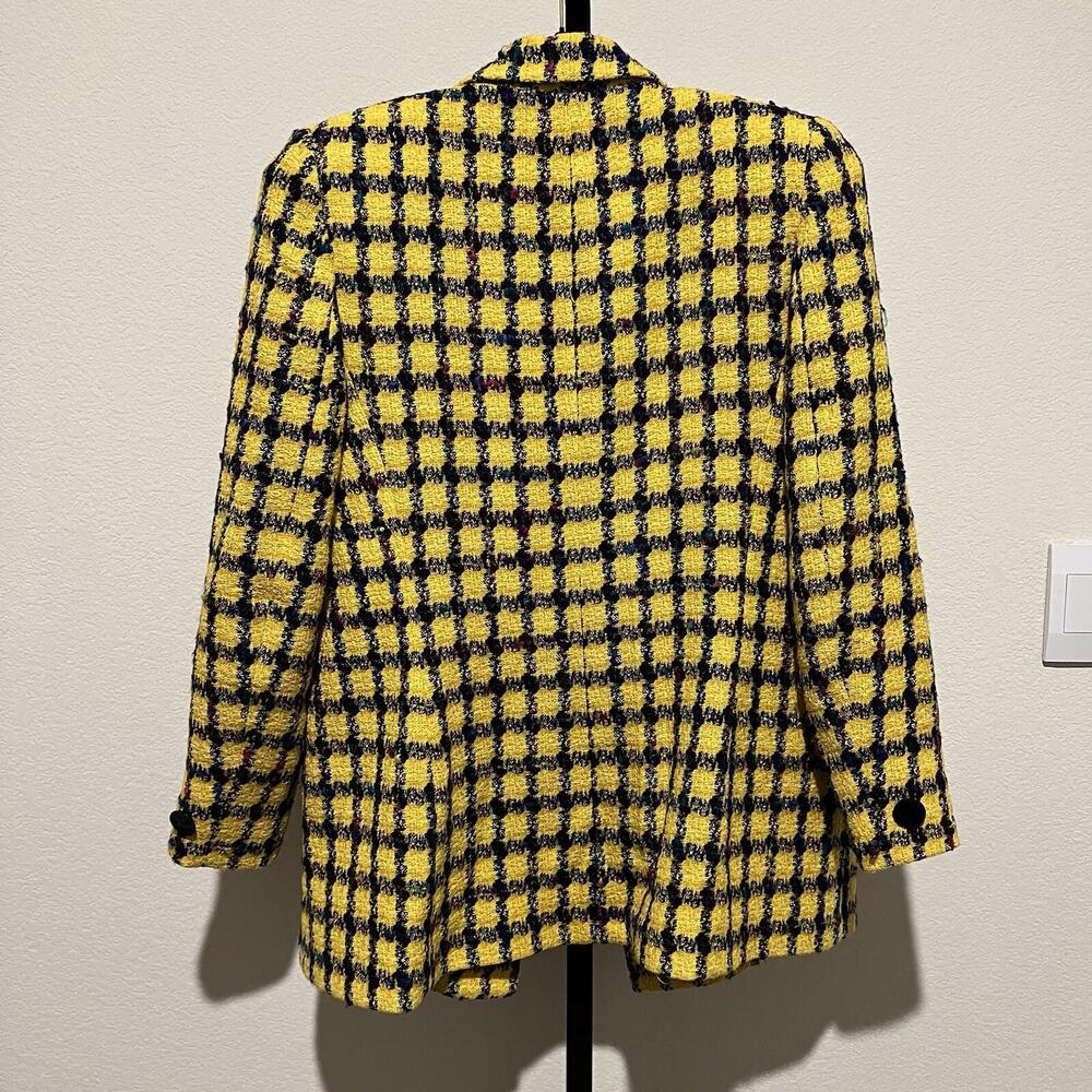Vintage Don Caster Plaid Boucle Blazer Size 4 - Picture 2 of 9